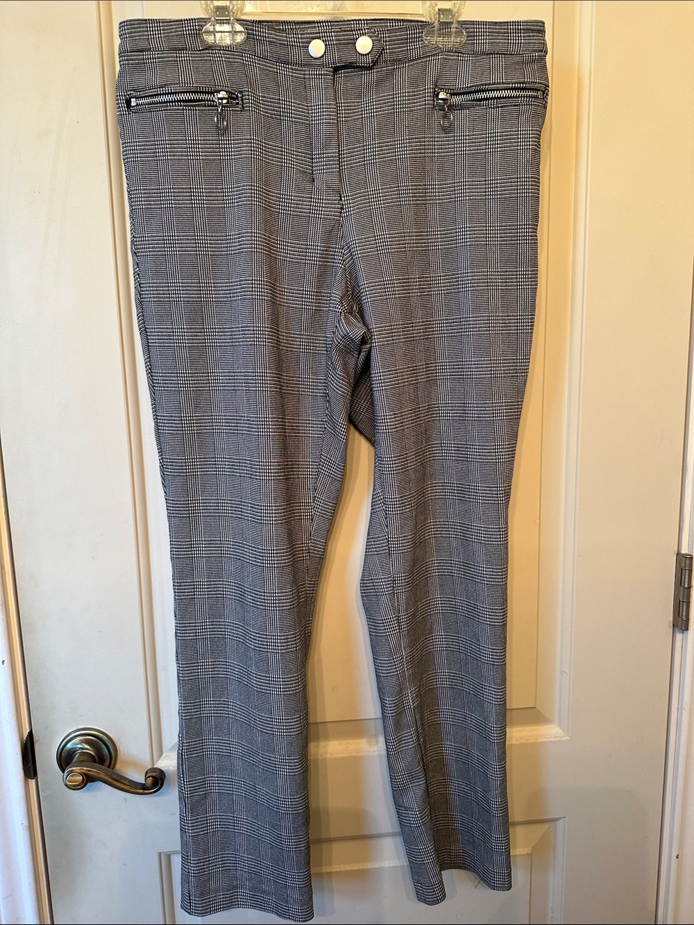 H&M Black and White Plaid Pants